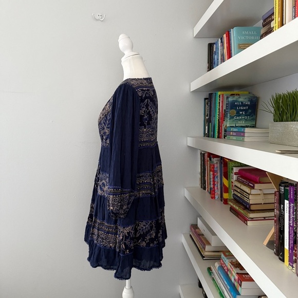 Free people My Love Navy Blue Mini dress Small - Picture 7 of 15